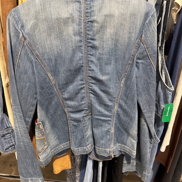 Distressed vintage Jean blazer fitted! - Picture 2 of 2